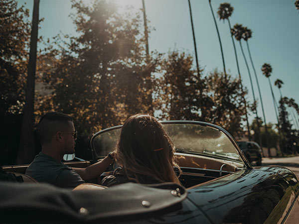 Image of guest driving in california
