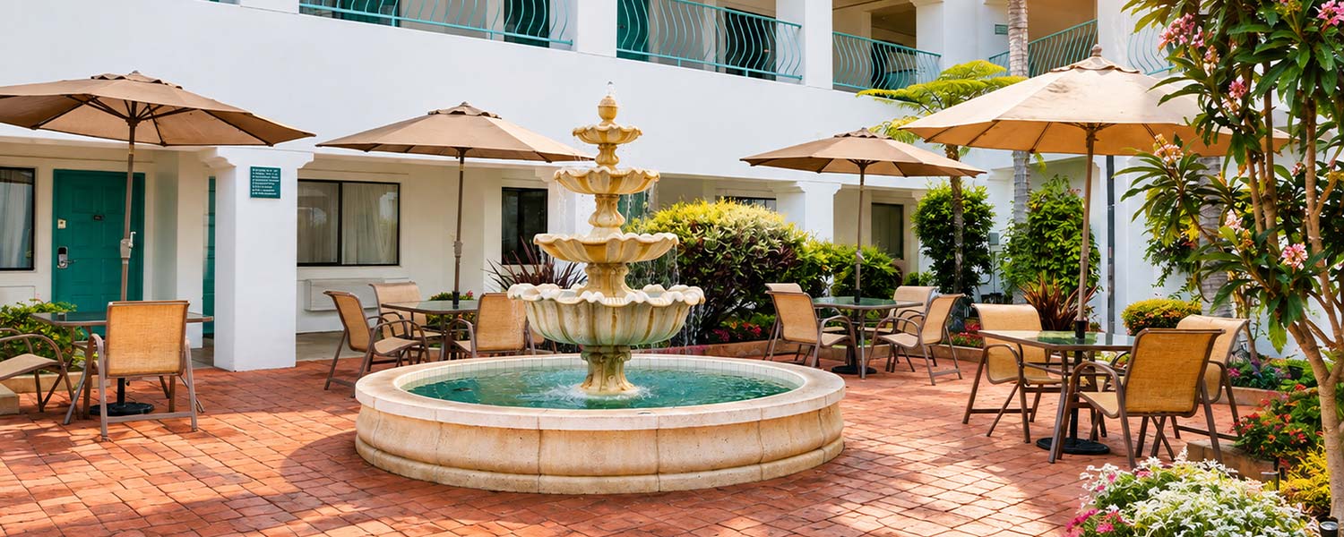 Outdoor courtyard during the day